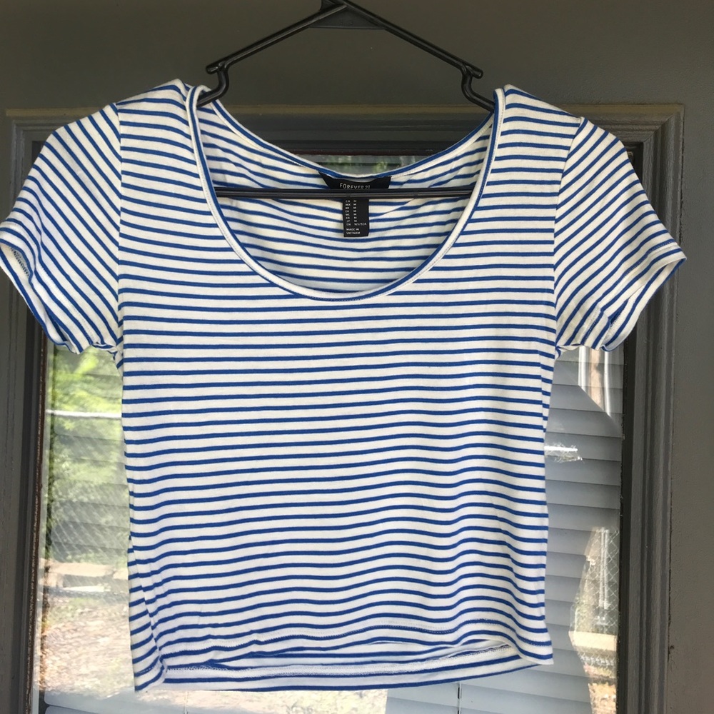 Forever 21 striped crop top